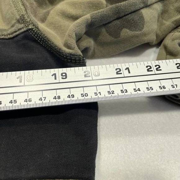 American Eagle Size S Mens Green Black Camouflage Hooded Pullover Jacket - Picture 8 of 10